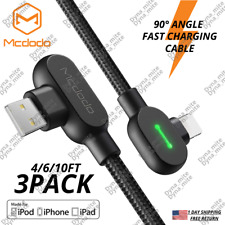 Mcdodo 90° Right Angle For iPhone 14 13 12 11 XR 8 USB Charger Cable Fast Charge picture
