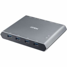 ATEN 2-Port 4K DisplayPort USB-C KVM Dock Switch with Power Pass-through picture