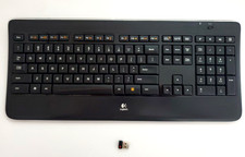 Logitech K800 Y-R0011 Illuminated Wireless PC Keyboard with USB Dongle (Tested) picture