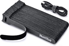 Nettbe Reusable Cable Ties 6 Inch, Hook and Loop Cord Straps, 60 Pack picture