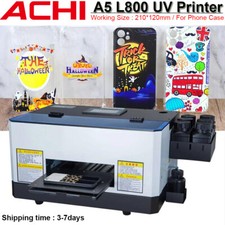 ACHI A5 UV Printer Epson L800 Print Head UV Flatbed Printer For Phone Case picture