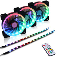 DS 120MM Ring RGB Case Fans with Controller for PC Cases, Computer Case ATX Full picture