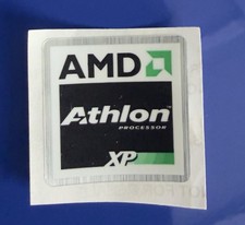 AMD Athlon XP Processor Computer Case Badge FLAT Foil Sticker Retro PC picture