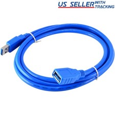 5FT 5 Feet USB 3.0 Type A Male to Female Extension Cable 1.5M Blue picture