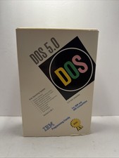 DOS 5.0 Disk Operating System Box IBM 3.5 Inch Diskettes 1991 picture
