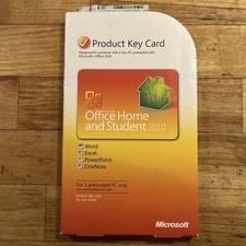 Genuine Microsoft Office Home and Student 2010 Product Key Card picture