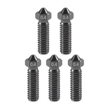5 Pcs 0.4mm 3D Printer Hardened Steel Nozzles for Volcano Nozzle with High Te... picture