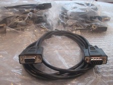 10 x  DB9 9 Pin to RS232 Serial Null Modem Male to Female Extension  6ft picture
