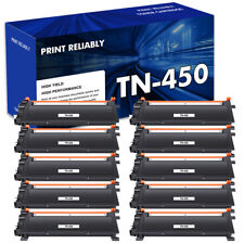 10PK High Yield Toner BK for Brother TN450 TN-450 HL-2240 2270DW 2280DW MFC7360N picture