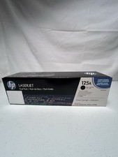 Genuine LaserJet Printer Toner Cartridge 125A Black 1 Pack CB540AD New / Sealed picture