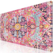 iLeadon Large Boho Desk Mouse Pad Mat Computer Desk Cover Keyboard Mat 1 picture