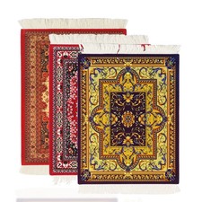 Persian Mini Woven Rug Mat Mousepad Retro Carpet Pattern Cup Laptop Mouse - 7 picture