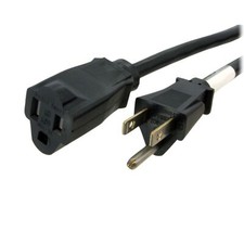 StarTech PAC1013 3ft (1m) Power Extension Cord, NEMA5-15R to NEMA5-15P Black picture