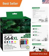 Complete Black/Color 564XL Ink Cartridge Pack for Photosmart & DeskJet Printers picture