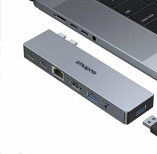 USB C Media Hub Adapter USB-C PD HDMI Dongle 7-in-2 MacBook Compatible picture