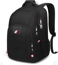 Travel Laptop Backpack Black for Men and Women with USB Charging Port picture
