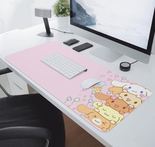 Waterproof Kawaii Large Non-Slip Extended Full Desk Pink Mouse Pad 12x31” Office picture