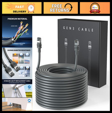 150FT 24AWG Waterproof Extension Cable for Starlink Gen 3/4/4X/V4 - Grey picture