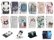 Panda Cat Flower Dog Wallet Cover Case for Motorola Edge 70 G05 G56 E15 G15 G86 picture