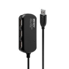 USB Hub LINDY 42783 12 m Black picture