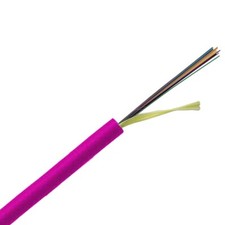 Indoor/Outdoor 6-Strand Multimode OM4 Fiber Optic Cable 10G Magenta - 1000ft picture