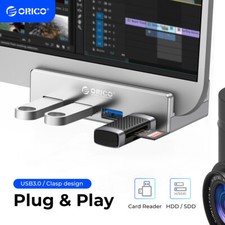 ORICO USB 3.0 Clamp Hub Aluminum 4-Port Hub 3.0 USB w/ Power Supply Port & Cable picture