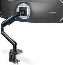 ARES WING Ultrawide Monitor arm with RGB for 17-49 Inch Screen, Black picture