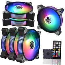 DS 120MM Case Cooling Fan for Computer, Side LED Running Lights Effect, Axis picture