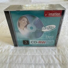 Imation CD-RW 700MB 4x-12x High Speed ReWritable Media 5 Pack Slim Jewel Cases picture