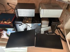 Wholesale Lot: 7 Desktop PC Towers For Parts/Repair + 3 Dell Monitors Working picture