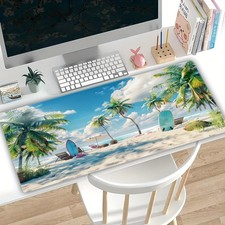 Beach Vacation Mouse Pad/Extra-Large Rectangular/Durable Non-Slip Rubber Mat ▧ picture