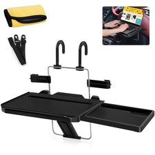 Car Steering Wheel Tray, Foldable Hanging Rear Headrest Car Tray with Expanda... picture
