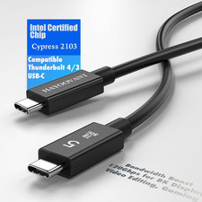 Thunderbolt 5 USB-C 5.0 Cable 3.3 ft 80Gbps PD 240W 16K Video Display UHD USK picture