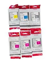 Lot 6 Canon PFI-102 Ink Cartridge PFI-102BK PFI-102Y PFI-102C PFI-102M Expired picture
