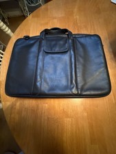 Incase Black Genuine Leather Slim Laptop Briefcase picture