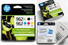 Genuine HP 962XL Black 962 Color Ink 4-Pack OEM Sealed 3JB34AN Exp 10/2025 picture
