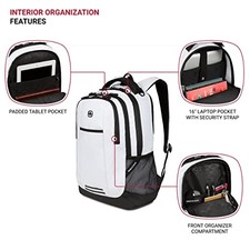 WHITE TARPAULIN - SWISSGEAR CECIL 5505 LAPTOP BACKPACK, FITS 16 INCH LAPTOP picture