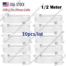 1-10 Lot Fast Charger USB C Charging Cable For iPhone 14 13 12 11 Pro Max X iPad picture