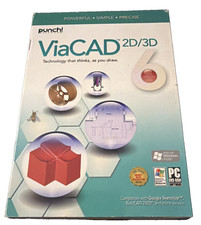 ViaCAD 2D/3D Software Full Retail Box DVD-ROM (2008) Windows XP/Vista picture