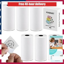 6 Rolls Mini Thermal Printer Sticker Paper 53x28mm White Self-Adhesive picture