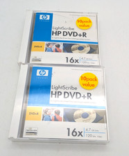 HP LightScribe DVD+R 10-Pack (16x, 4.7 GB Data, 120 Minute Video) New TWO PACK picture
