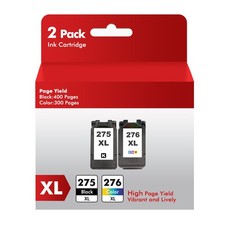 2 Pack PG-275XL CL-276XL Ink Cartridges For Canon PIXMA TS3522 TS3722 TR4722 picture