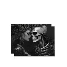 2PCS Gothic Beauty and Skeleton Vinyl Waterproof Scratch Resistant Laptop Skin picture