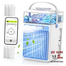 Portable Air Conditioners: 5 in 1 Mini AC Fan with 800ML Water Tank App White picture