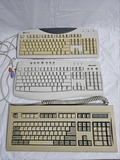 3 Vintage PS/2 Keyboards (Microsoft, Mitsumi, and Gateway) picture