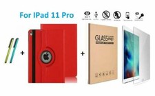 Rotating iPad 11 Pro Case 360° Flip Leather + Tempered glass + 2 Stylus Pen picture