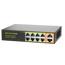 8Port PoE+ Switch, 2 Uplink, 120W 802.3af/at Unmanaged Switch picture