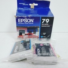Sealed in OB 2-PK 02/2025-Epson 79 Cyan Magenta Ink Cartridges picture