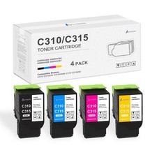 C310 C315 Toner Cartridge High Yield Set : Black Cyan Magenta Yellow picture