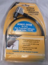 Fellowes Notebook Computer Combination Cable Lock 6 ft Steel 99432 NEW picture
